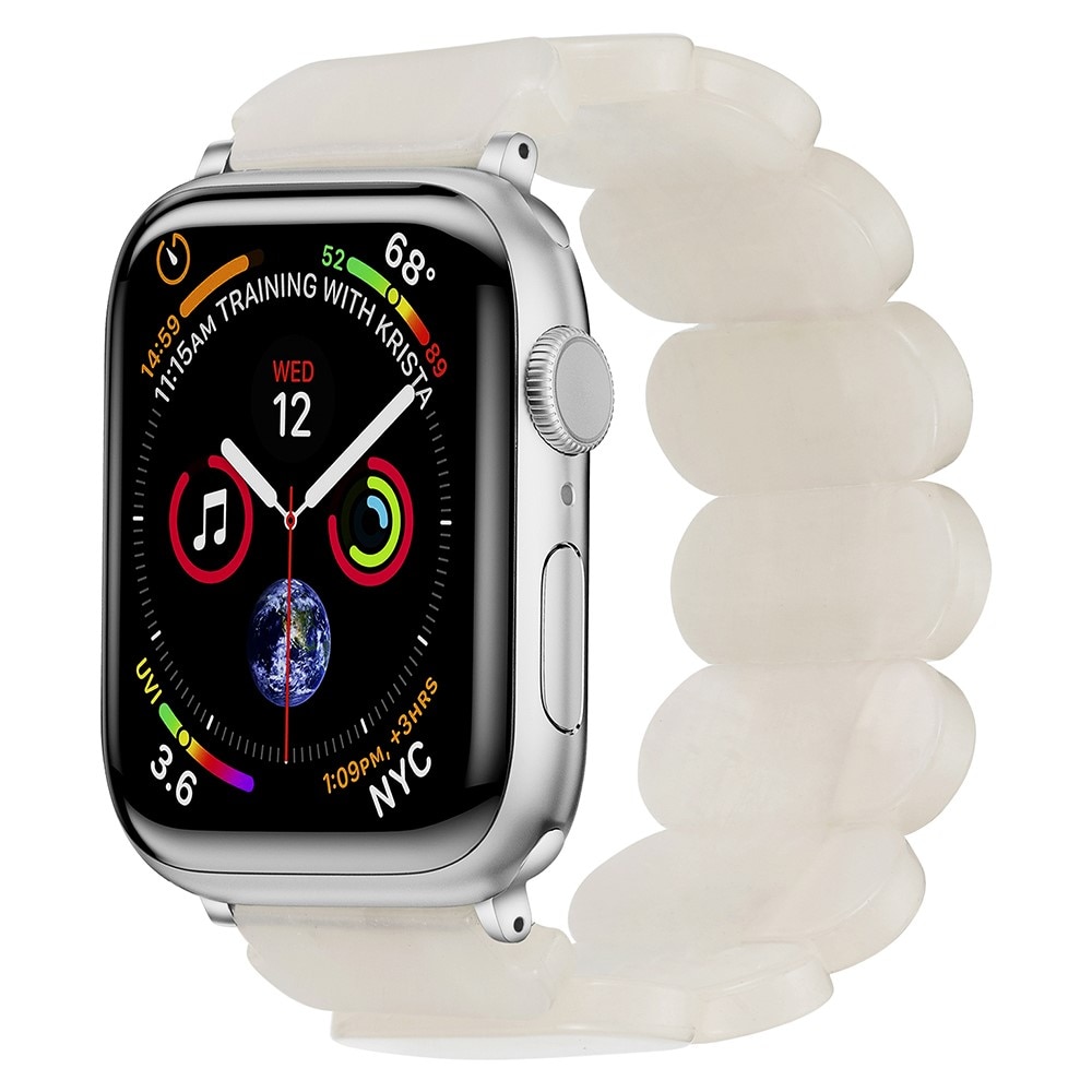Correa resina elástica Apple Watch SE 40mm, blanco