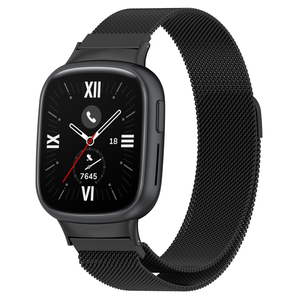 Pulsera milanesa para  Honor Watch 4, Negro
