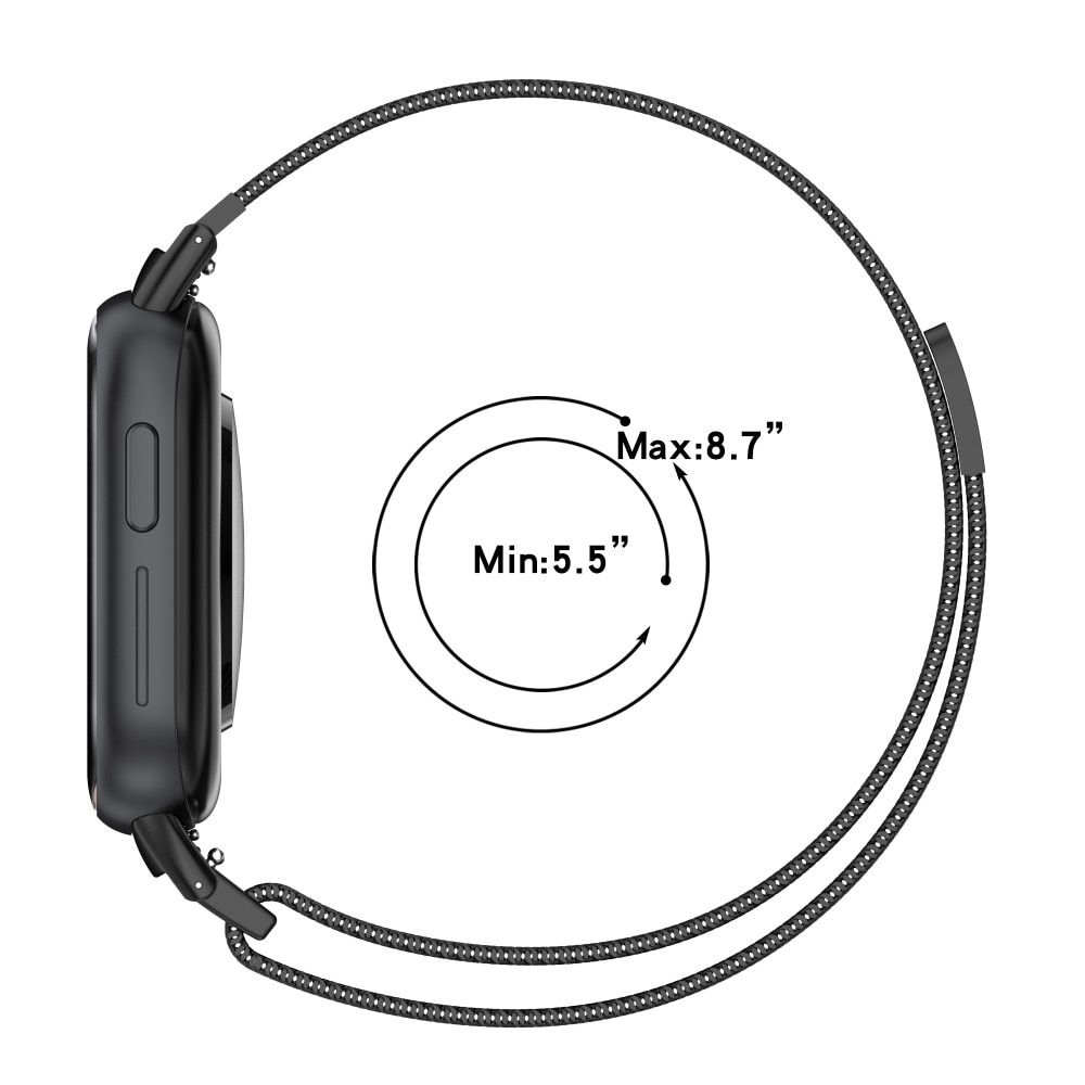 Pulsera milanesa para  Honor Watch 4, Negro