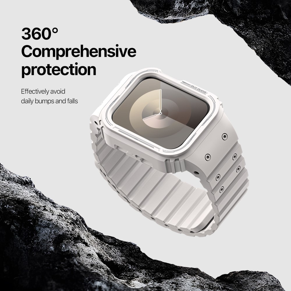 OA Series Correa de silicona con funda Apple Watch 41mm Series 7 blanco