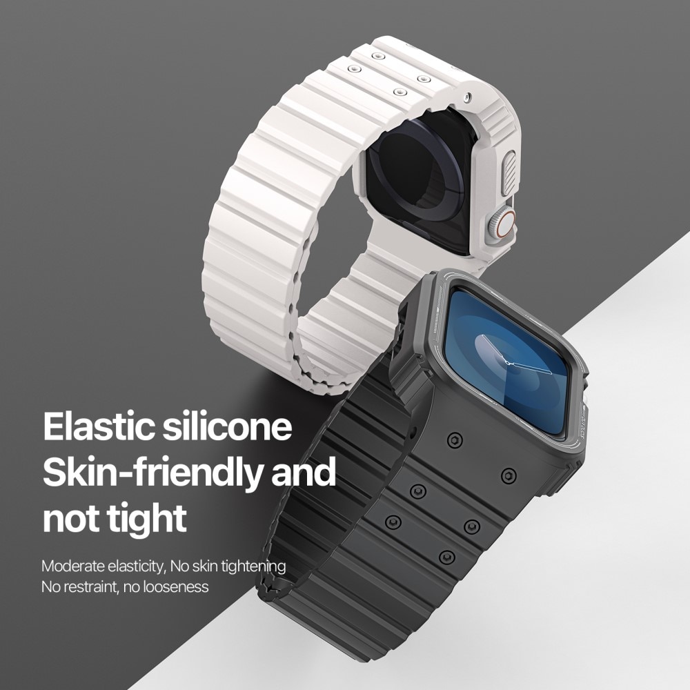 OA Series Correa de silicona con funda Apple Watch 41mm Series 7 blanco