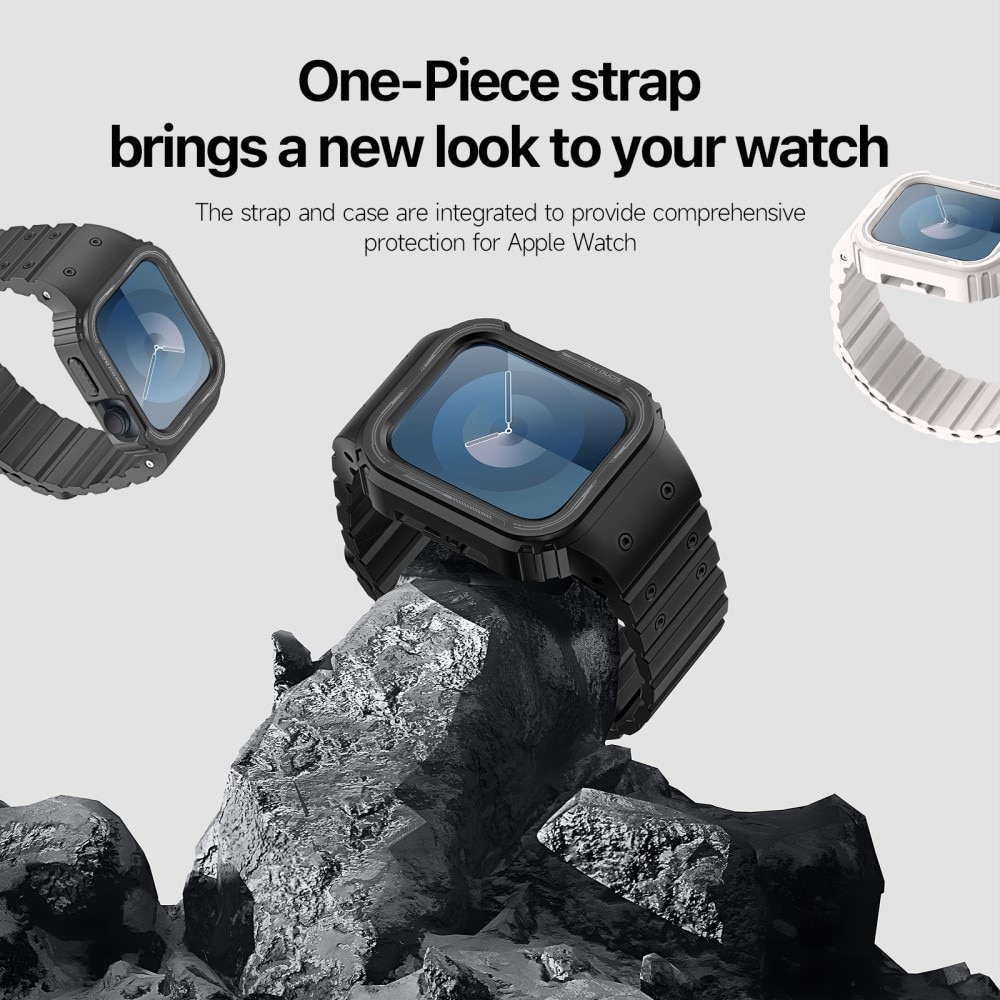 OA Series Correa de silicona con funda Apple Watch 41mm Series 7 negro