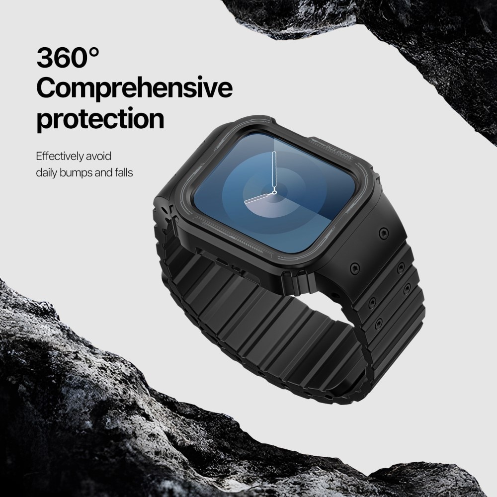 OA Series Correa de silicona con funda Apple Watch 41mm Series 9 negro