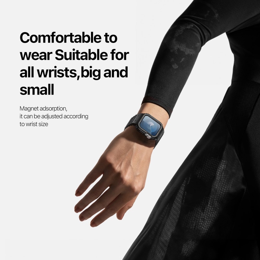 OA Series Correa de silicona con funda Apple Watch 42mm negro