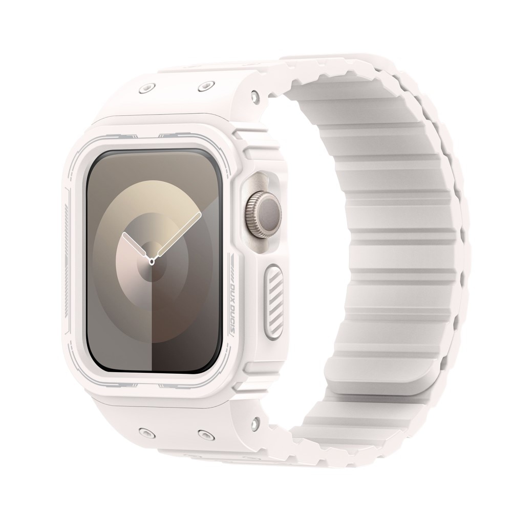 OA Series Correa de silicona con funda Apple Watch 45mm Series 8 blanco