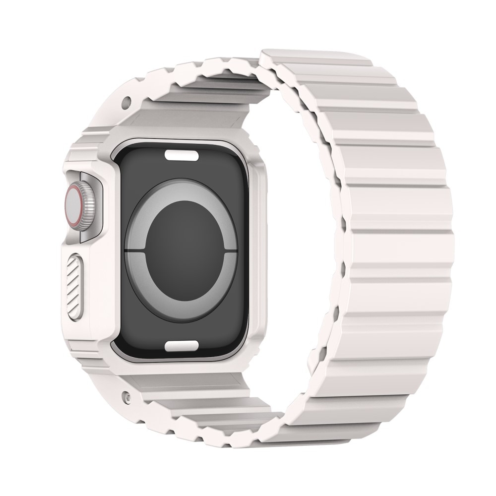 OA Series Correa de silicona con funda Apple Watch 42mm blanco