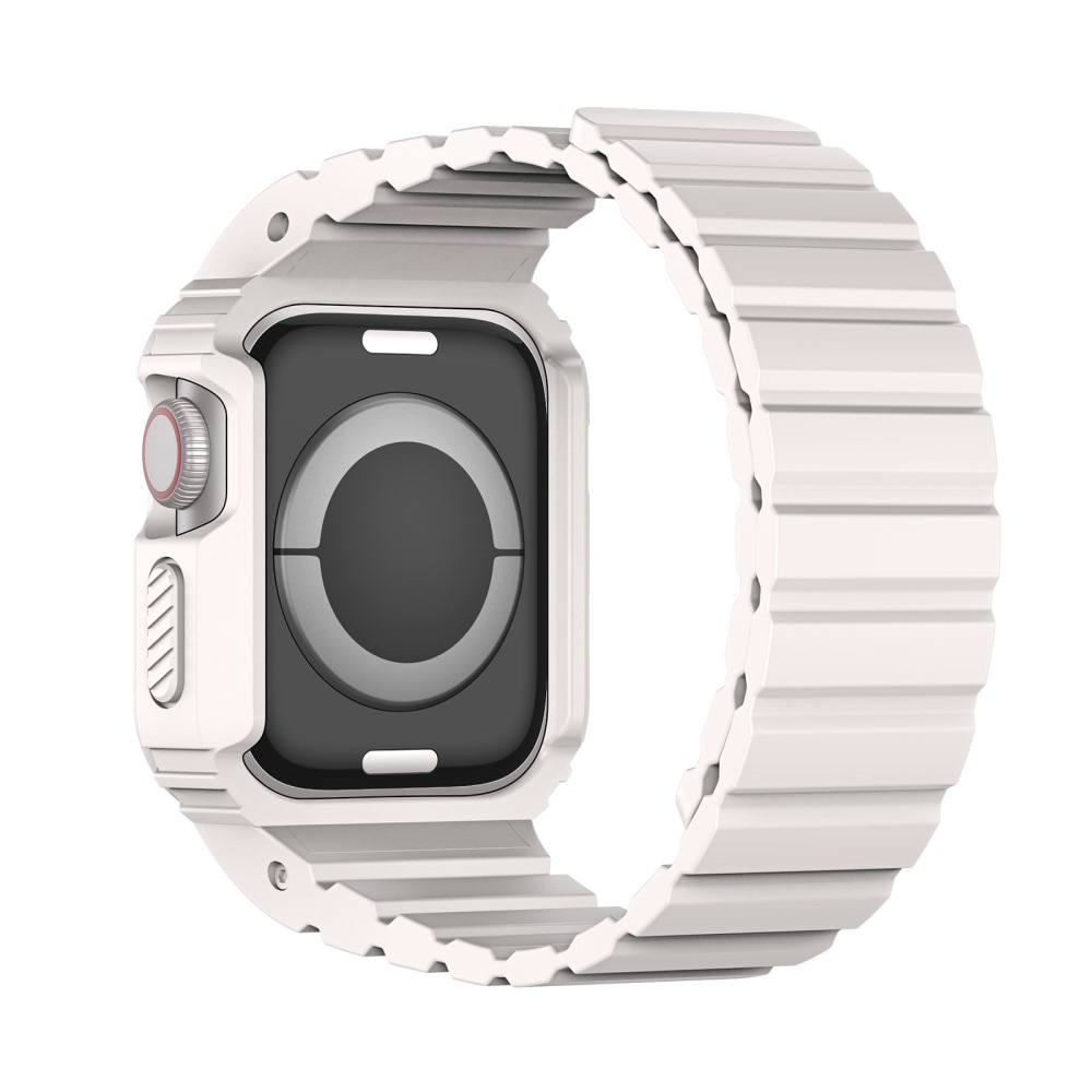 OA Series Correa de silicona con funda Apple Watch SE 44mm blanco