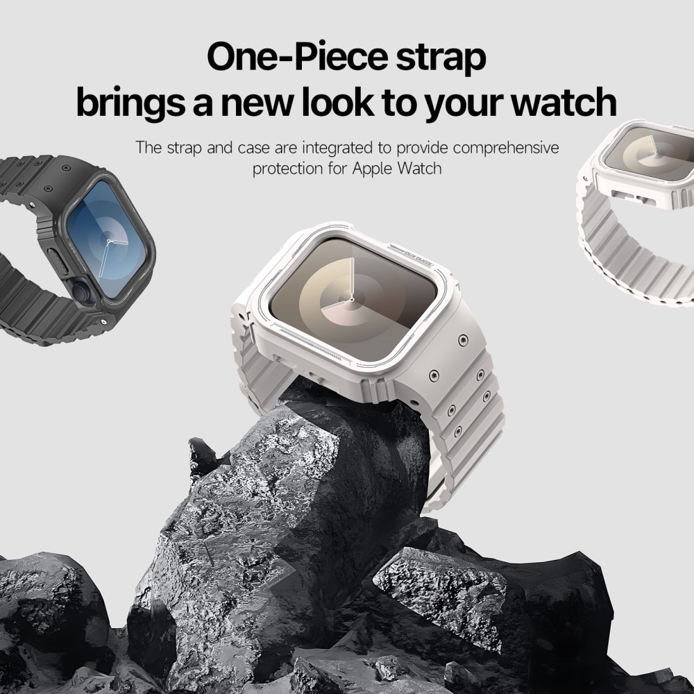 OA Series Correa de silicona con funda Apple Watch 45mm Series 8 blanco