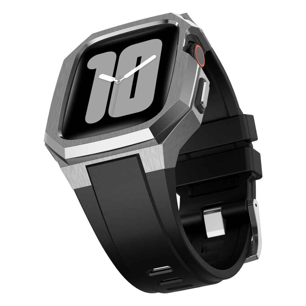 Correa con de funda acero inoxidable Apple Watch SE 44mm plata/negro