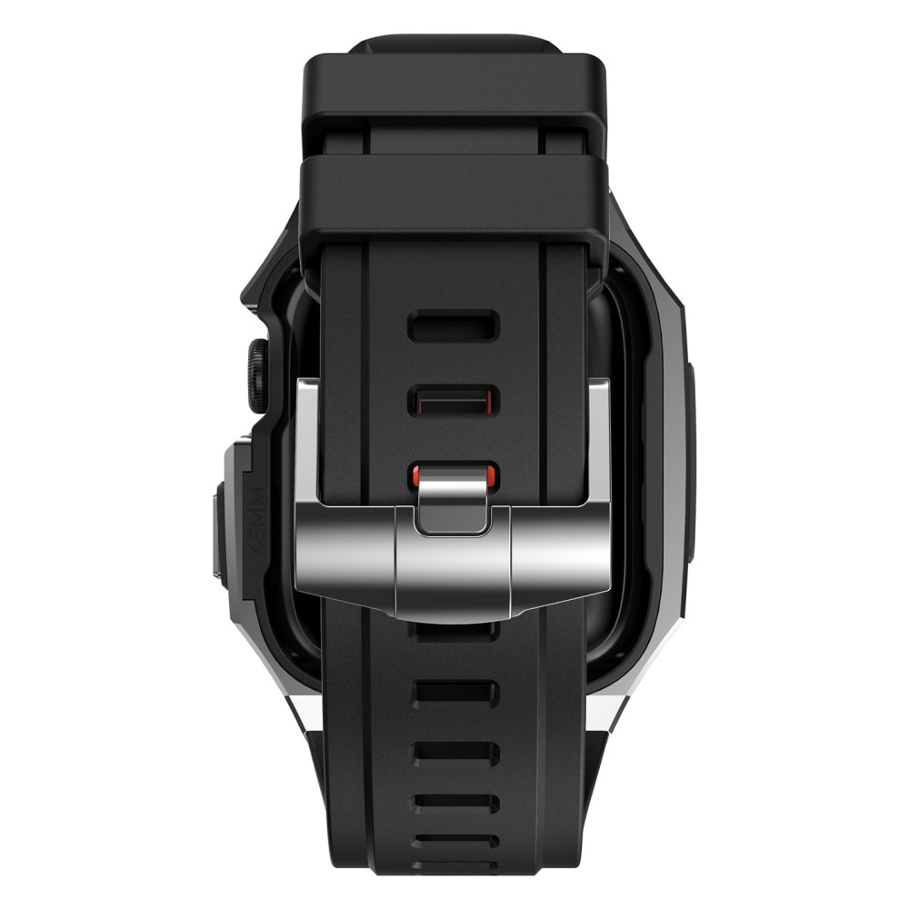 Correa con de funda acero inoxidable Apple Watch SE 44mm plata/negro