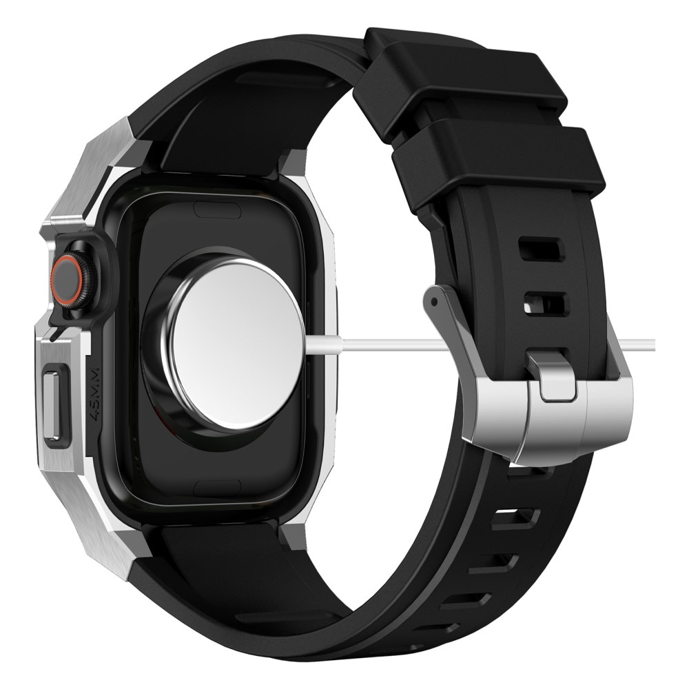 Correa con de funda acero inoxidable Apple Watch 44mm plata/negro