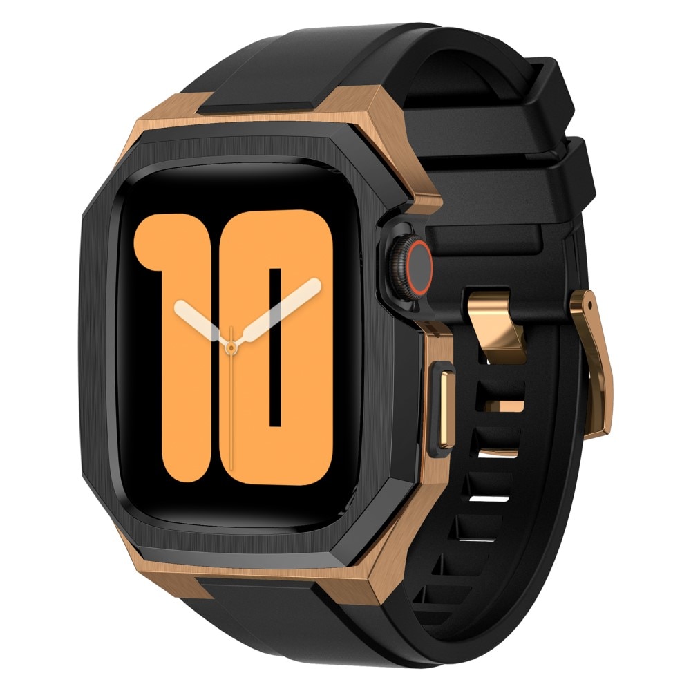 Correa con de funda acero inoxidable Apple Watch 45mm Series 9 negro/oro