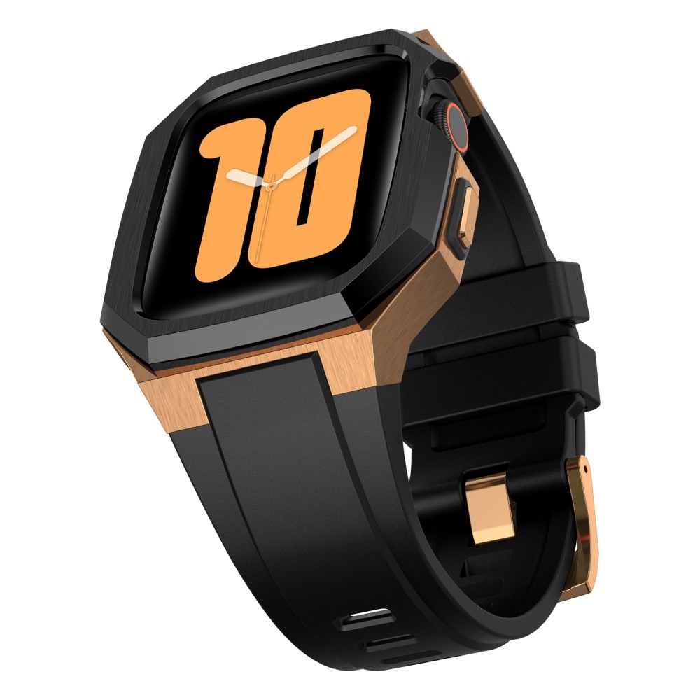 Correa con de funda acero inoxidable Apple Watch 45mm Series 7 negro/oro