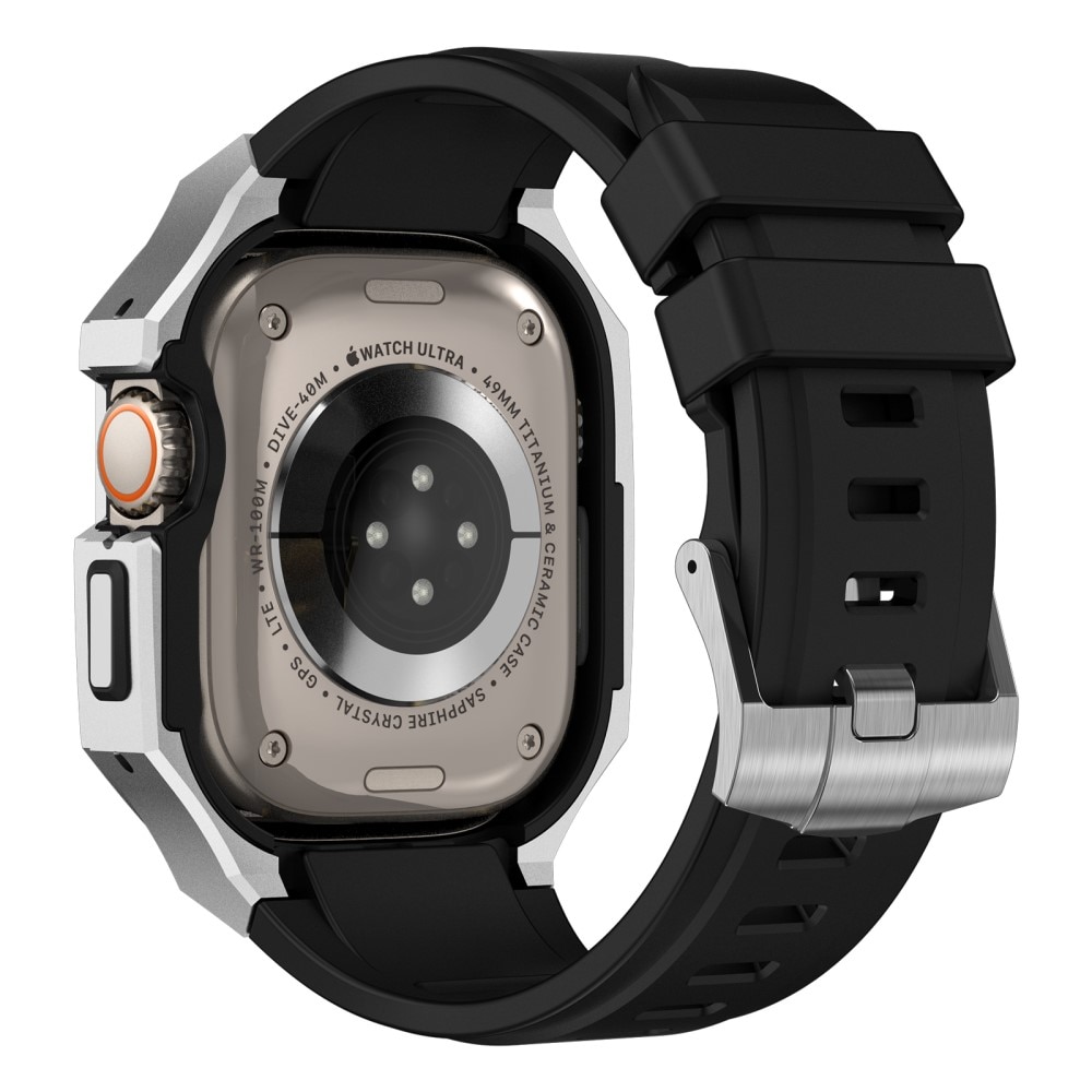 Correa con de funda acero inoxidable Apple Watch Ultra 2 49mm plata/negro