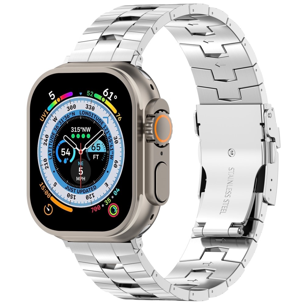 Race Correa de titanio Apple Watch 45mm Series 7, plata
