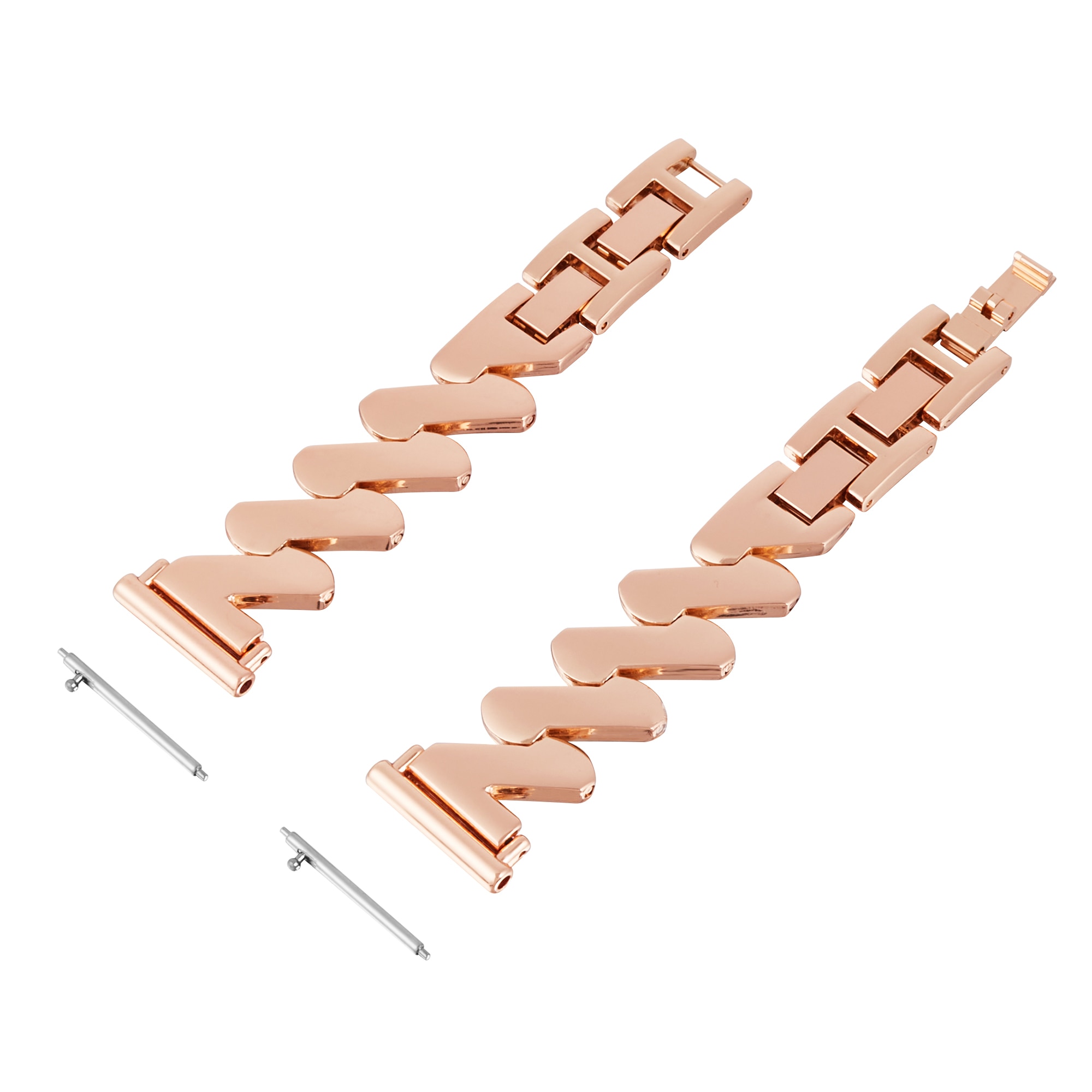 Correa de acero Ondulada Garmin Vivoactive 4s oro rosa