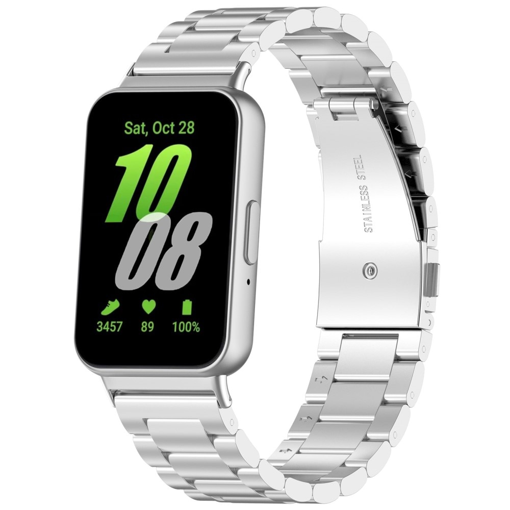 Correa de acero Samsung Galaxy Fit 3 plata