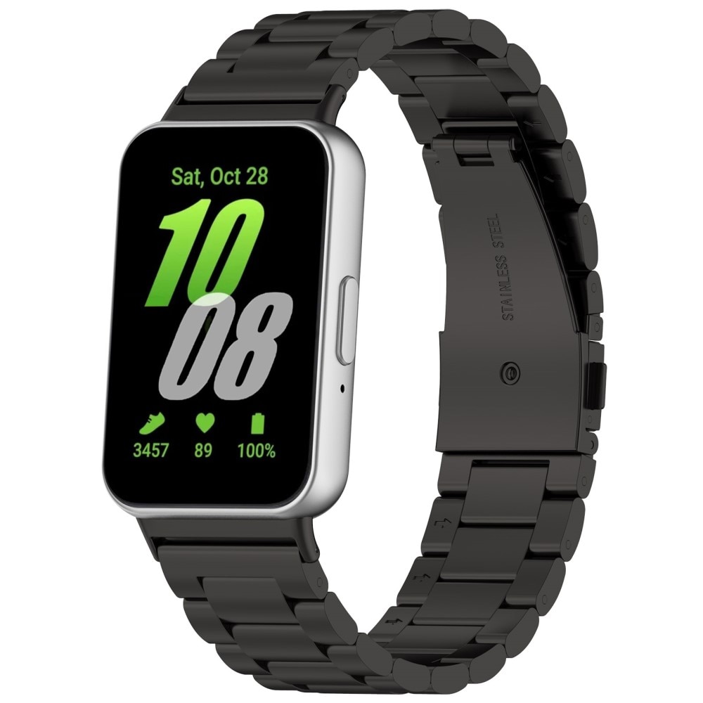 Correa de acero Samsung Galaxy Fit 3 Negro