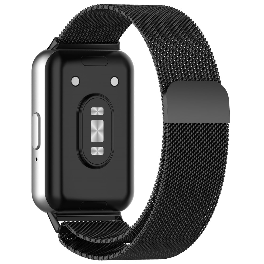 Pulsera milanesa para Samsung Galaxy Fit 3, Negro