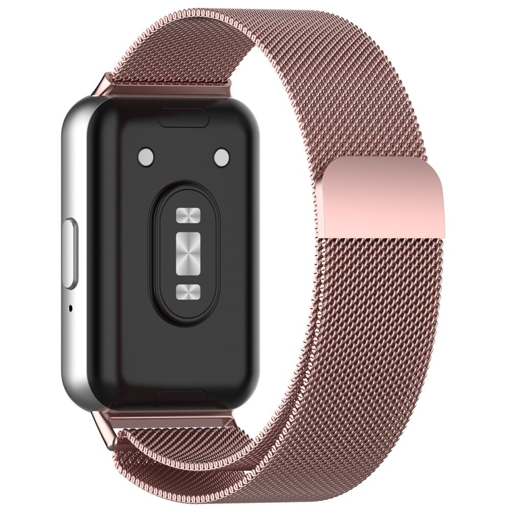 Pulsera milanesa para Samsung Galaxy Fit 3, Rosa dorado