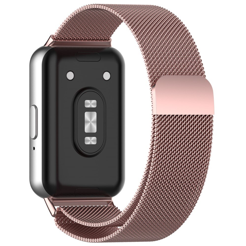 Pulsera milanesa para Samsung Galaxy Fit 3, rosa dorado