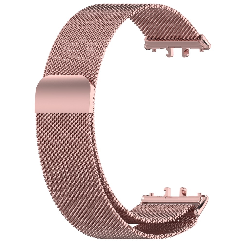 Pulsera milanesa para Samsung Galaxy Fit 3, rosa dorado