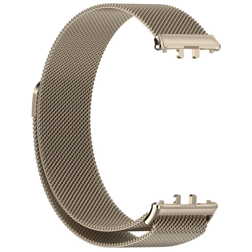 Pulsera milanesa para Samsung Galaxy Fit 3, Dorado champagne