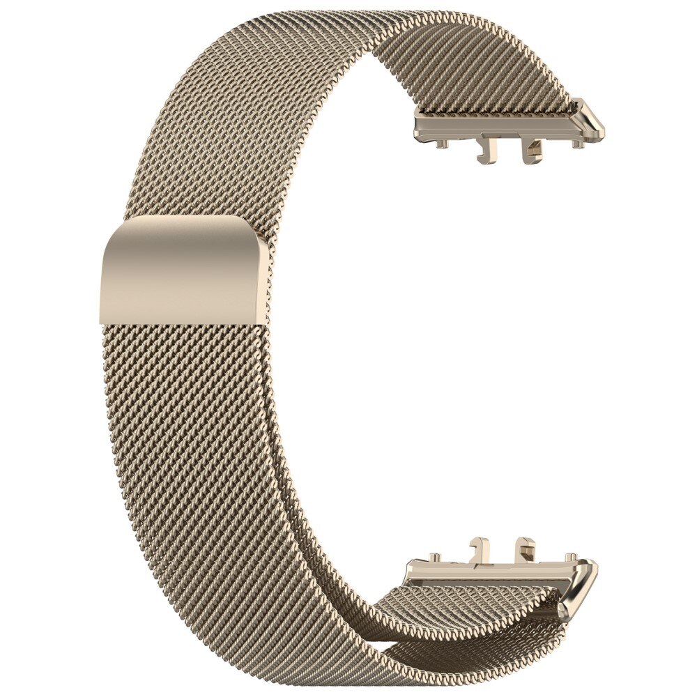 Pulsera milanesa para Samsung Galaxy Fit 3, Dorado champagne
