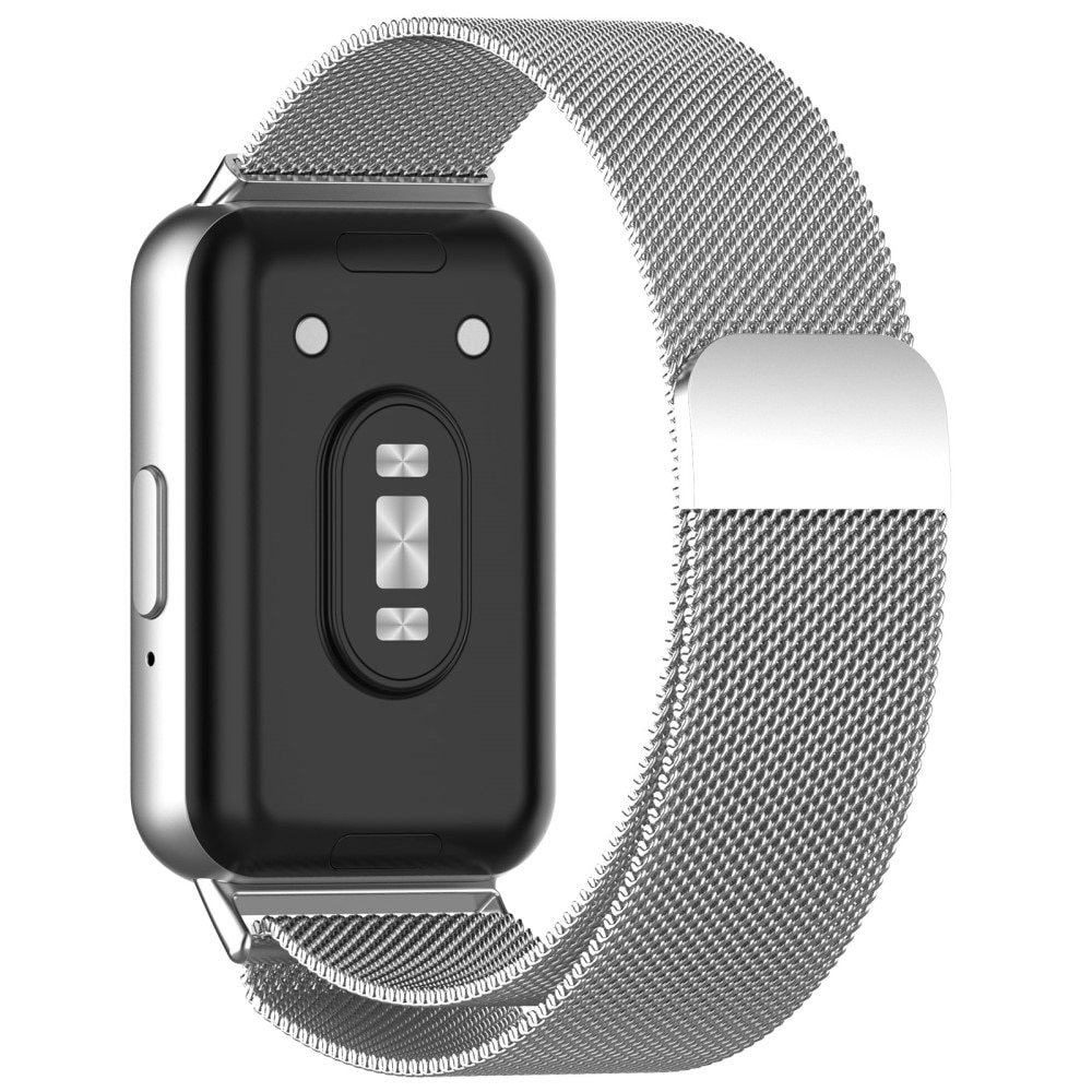 Pulsera milanesa para Samsung Galaxy Fit 3, Plata