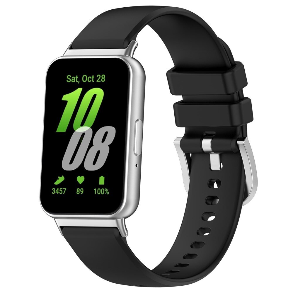 Correa de silicona para Samsung Galaxy Fit 3, Negro