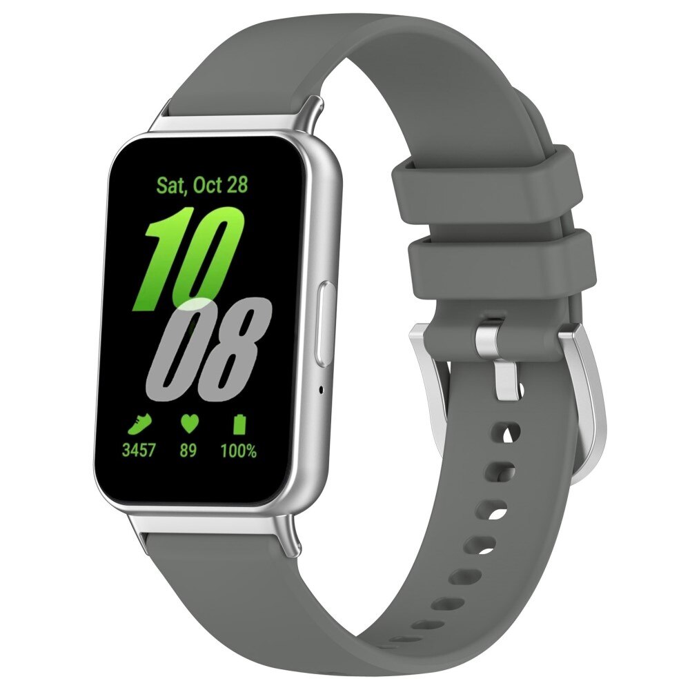 Correa de silicona para Samsung Galaxy Fit 3, gris oscuro