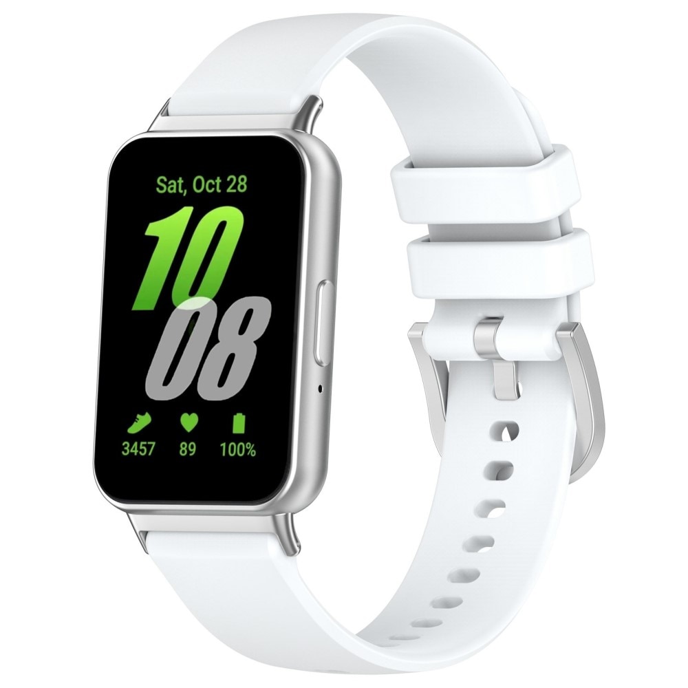 Correa de silicona para Samsung Galaxy Fit 3, blanco