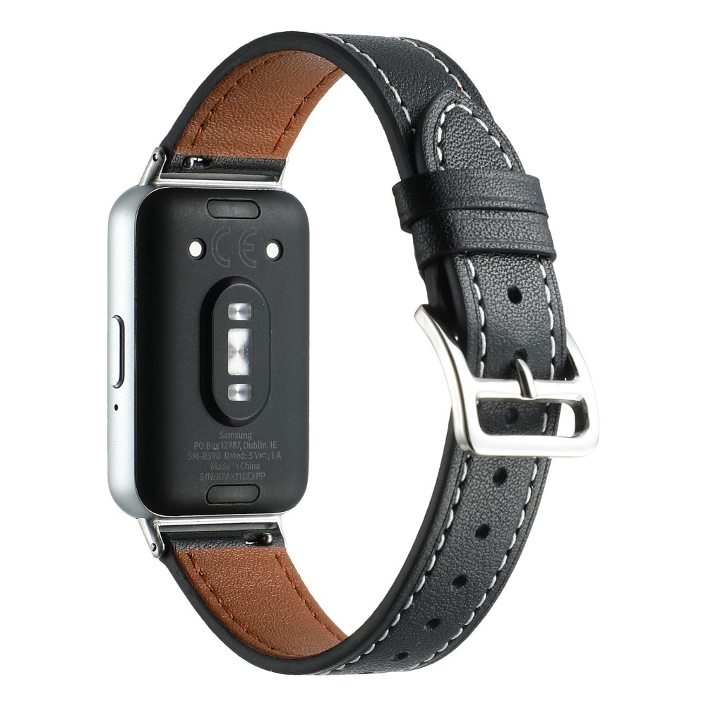 Correa de Piel Samsung Galaxy Fit 3 Negro