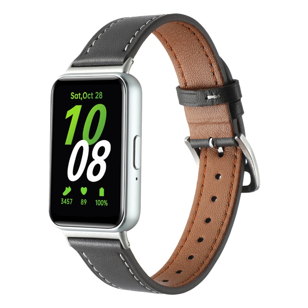 Correa de Piel Samsung Galaxy Fit 3 Negro