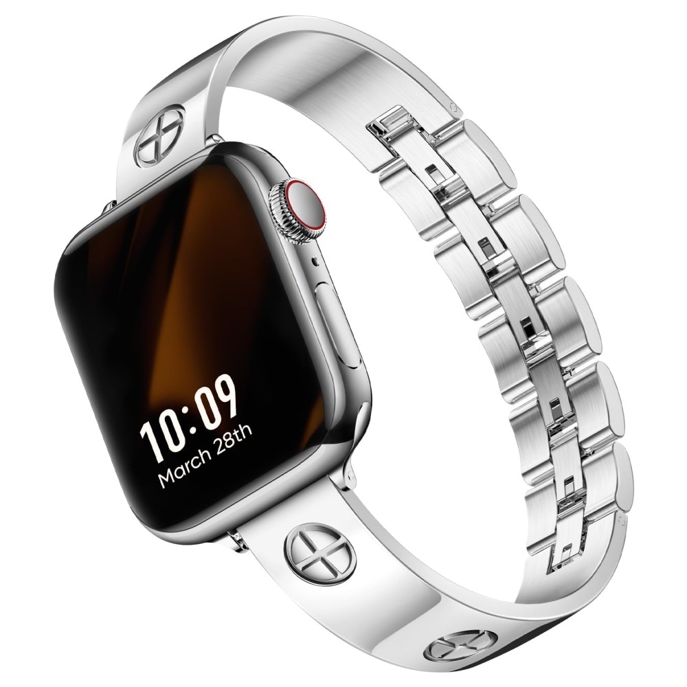 Correa Bangle Cross Apple Watch 41mm Series 8, plata