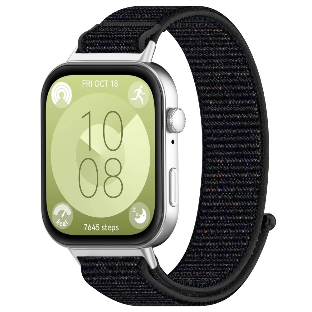 Correa de nailon Huawei Watch Fit 3 Negro