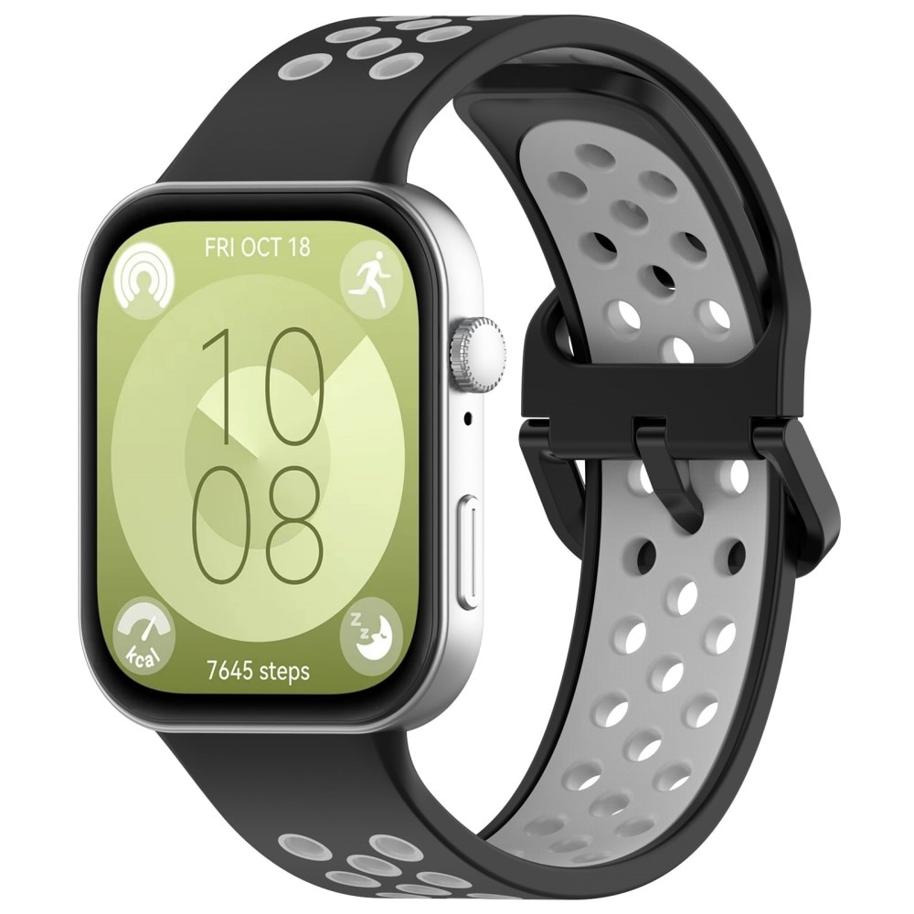 Correa Sport de silicona Huawei Watch Fit 3 negro