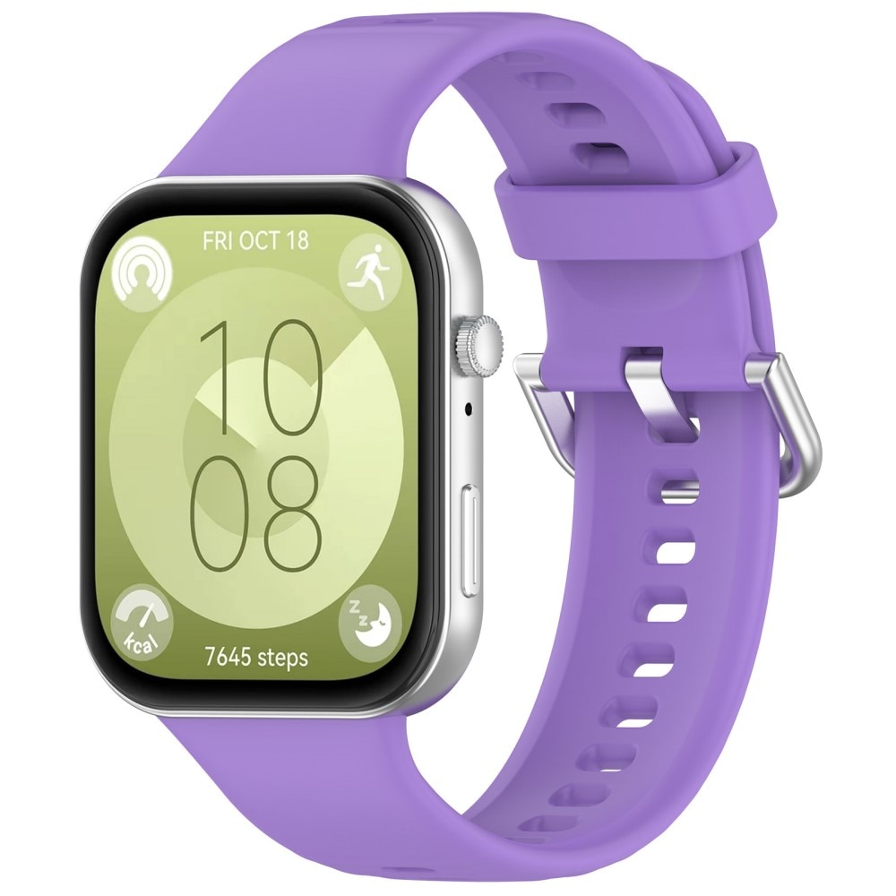 Correa de silicona para Huawei Watch Fit 3, Púrpura