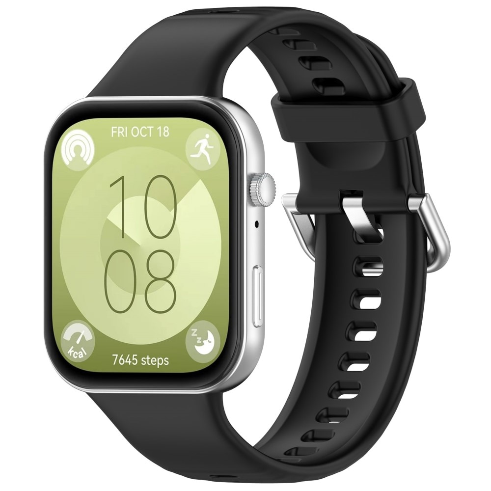 Correa de silicona para Huawei Watch Fit 3, Negro