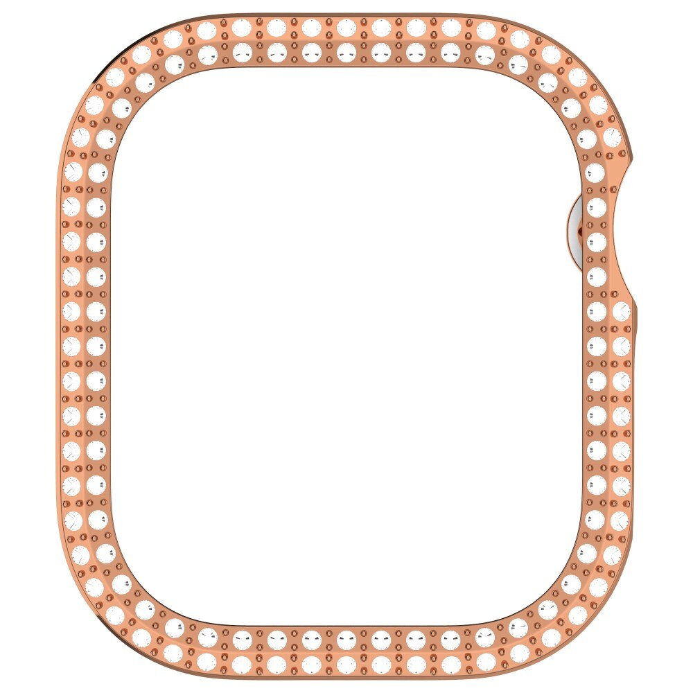 Funda Rhinestone Apple Watch Series 10 46mm oro rosa
