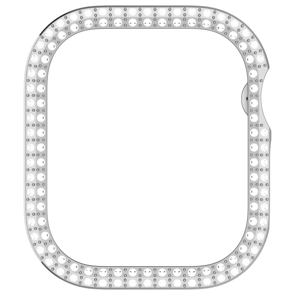 Funda Rhinestone Apple Watch Series 10 46mm plata