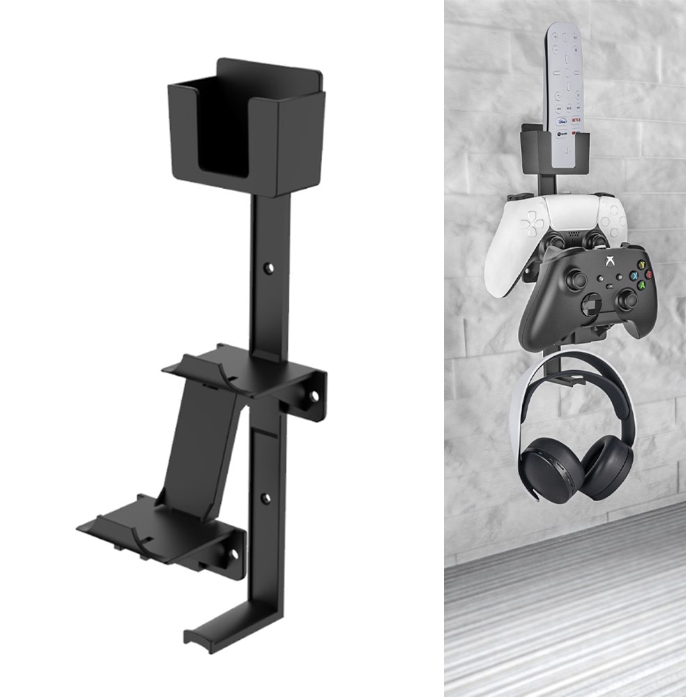 Soporte de pared Universal para accesorios de consola de juegos negro