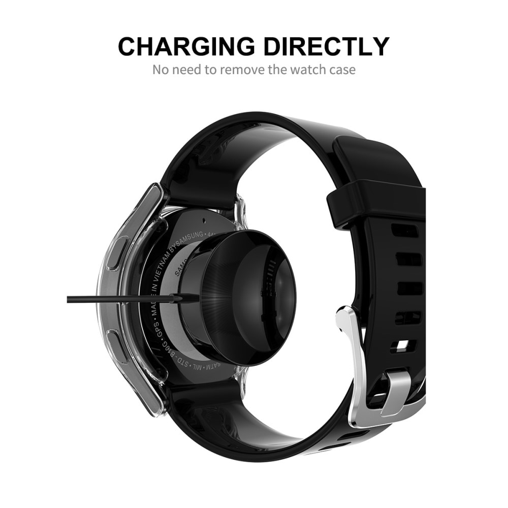 Funda de cubierta completa Samsung Galaxy Watch FE, transparente
