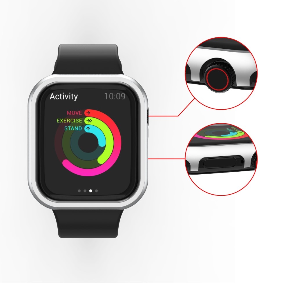 Funda de aluminio Apple Watch 45mm Series 8 Plata