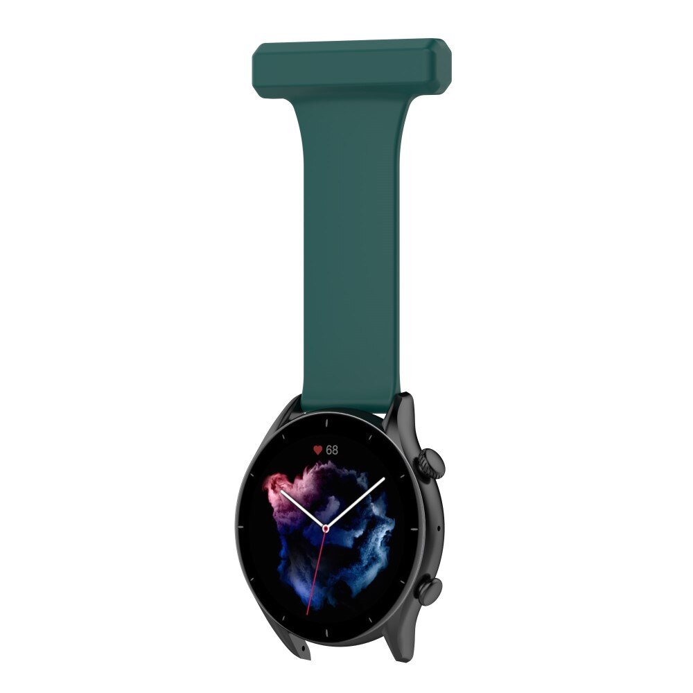 Reloj de bolsillo de silicona Universal 22mm verde oscuro