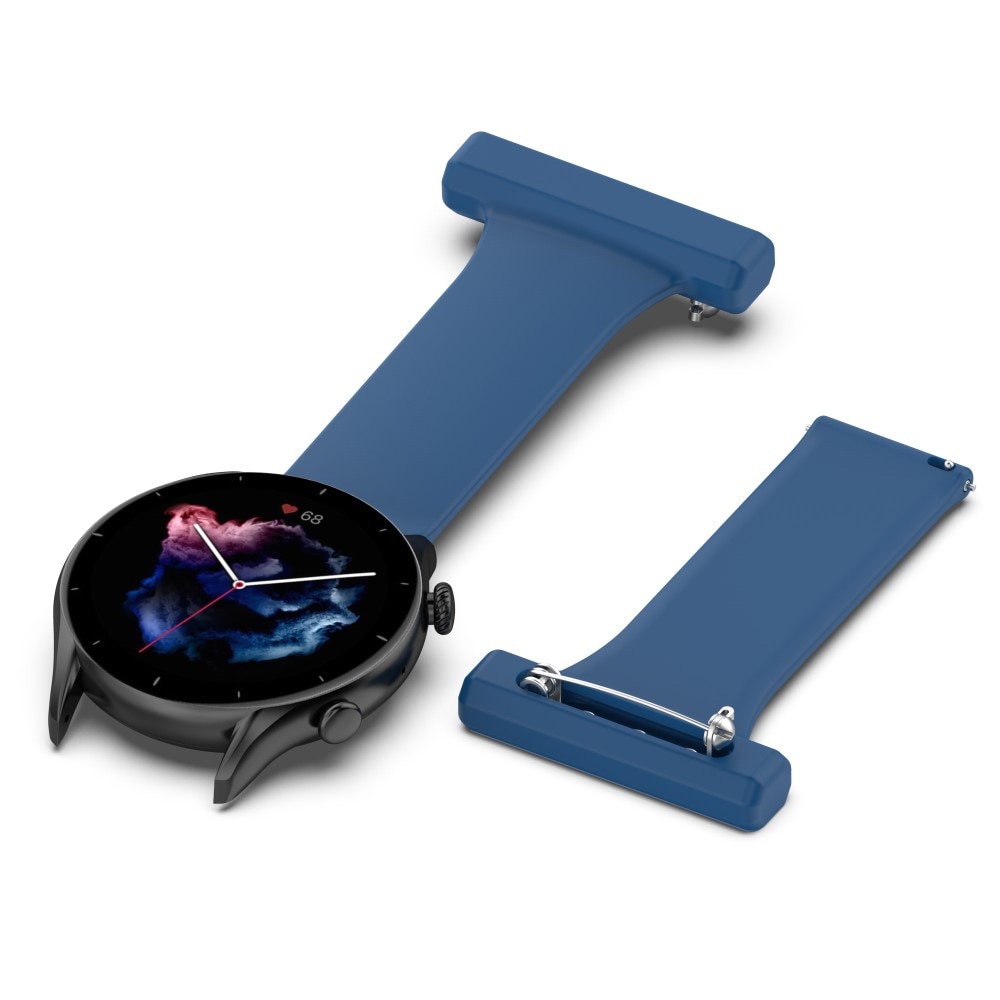 Reloj de bolsillo de silicona Universal 22mm azul
