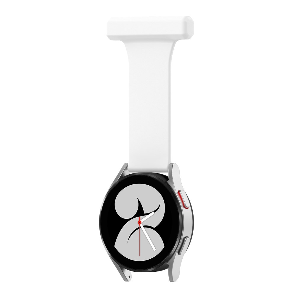 Reloj de bolsillo de silicona Samsung Galaxy Watch 4 40/42/44/46 mm Blanco