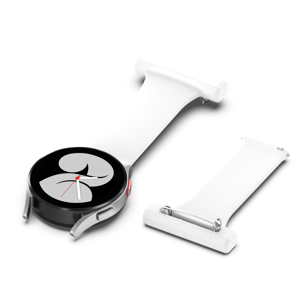 Reloj de bolsillo de silicona Samsung Galaxy Watch 4 Classic 42mm blanco