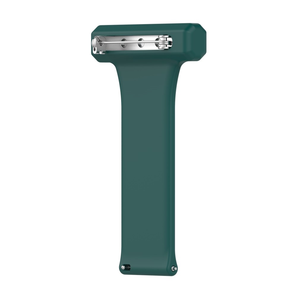 Reloj de bolsillo de silicona Universal 20mm verde oscuro