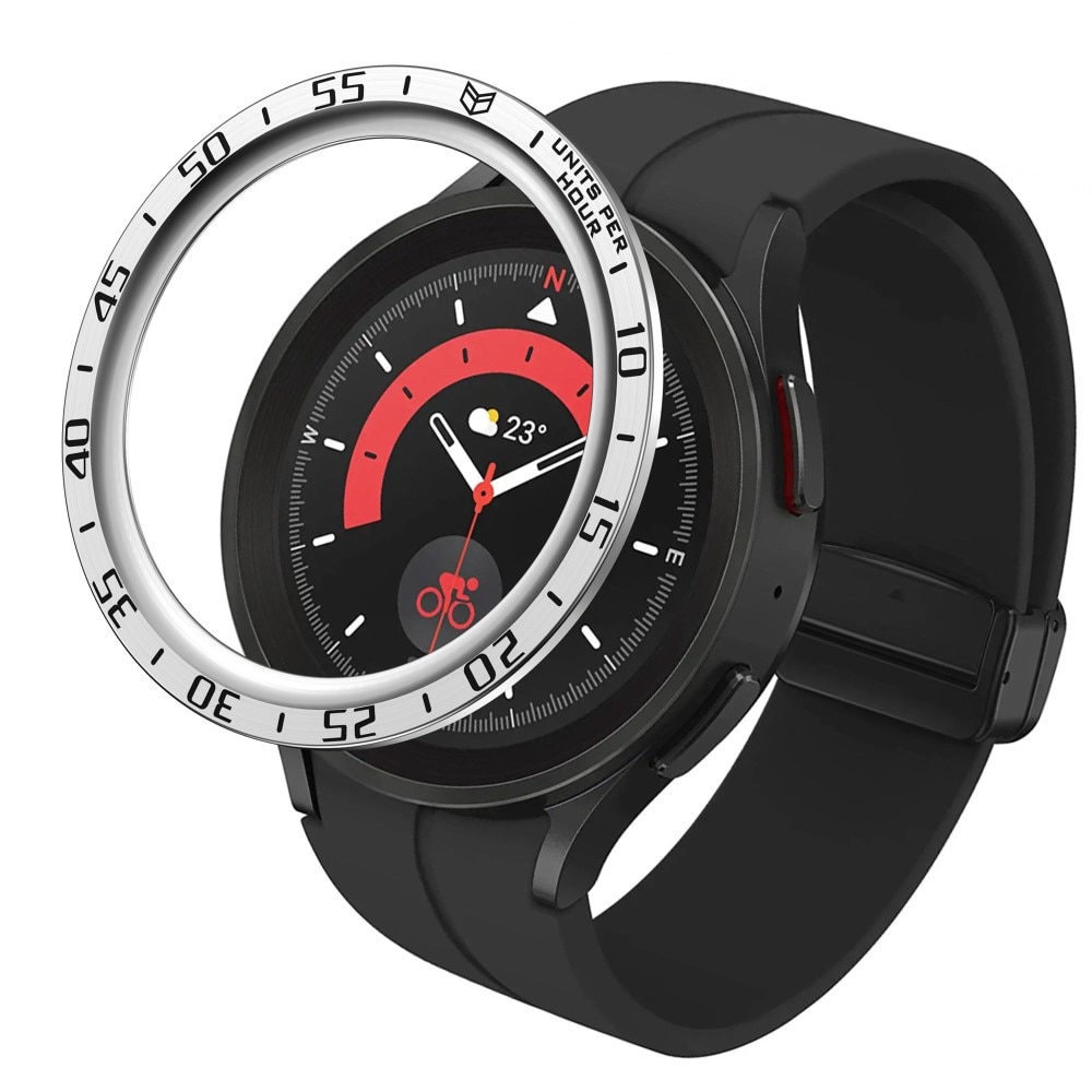 Estilo de Bisel Samsung Galaxy Watch 5 Pro 45mm Plata